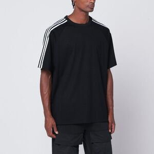 Y-3 Men's Classic T-Shirt with Signature Three-Stripes Men BLACK T-Shirts